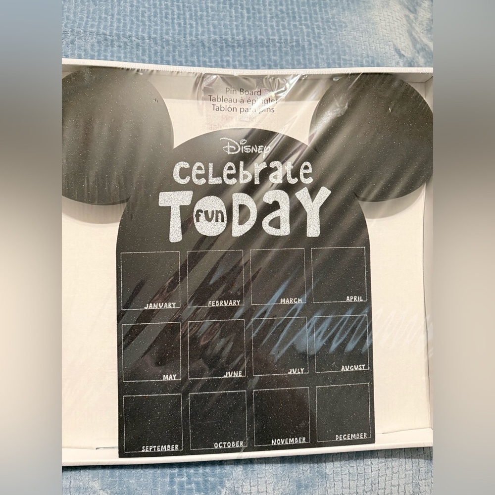 Disney Black and White Celebrate Today Pin Board New